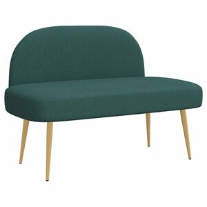 vidaXL Banc rembourr&eacute; avec dossier Vert fonc&eacute; 110 x 60 x 76 cm