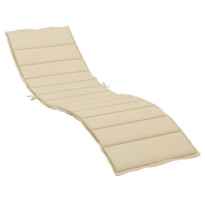 vidaXL Coussin de chaise longue beige 200x50x3 cm tissu oxford