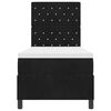 vidaXL Lit &agrave; ressorts avec matelas Noir 80 x 200 cm tissu