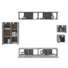 vidaXL Ensemble de meubles TV 8 pcs Sonoma gris Bois d'ing&eacute;nierie