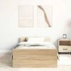 vidaXL Cadre de lit sans matelas ch&ecirc;ne sonoma 90x190 cm