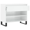 vidaXL Armoire &agrave; chaussure Blanc brillant 70x36x60 cm Bois ing&eacute;nierie