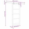 vidaXL Porte coulissante Marron 83 x 202 cm Pin massif