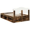 vidaXL Cadre de lit Ch&ecirc;ne fum&eacute; 120 x 200 cm Bois de pin massif