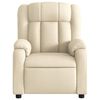 vidaXL Fauteuil inclinable &eacute;lectrique Cr&egrave;me Tissu
