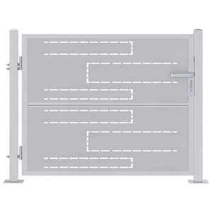 vidaXL Porte de Jardin 85 x 70 cm Acier inoxydable Verrouillable