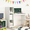 vidaXL Bureau tableau noir ROROS Blanc et Gris 120 x 45 x 118,5 cm