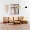 vidaXL Salon de jardin 6 pcs marron miel bois de pin massif