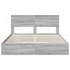 vidaXL Lit de Rangement Gris Sonoma 160 x 200 cm Bois d'ing&eacute;nierie