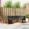 vidaXL Ensemble de canap&eacute; d'angle 6 pcs Naturel et Anthracite