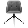 vidaXL Chaises pivotantes &agrave; manger lot de 6 Gris clair Tissu
