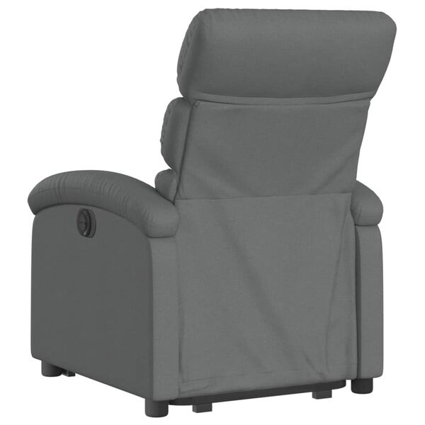 vidaXL Fauteuil inclinable Gris fonc&eacute; Tissu