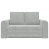 vidaXL Canap&eacute;-Lit 60cm Gris clair Velours