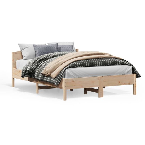 vidaXL Cadre de lit sans matelas 140x200 cm bois massif de pin
