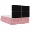 vidaXL Lit avec rangement et LED avec LED Rose 140 x 200 cm Velours