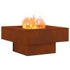 vidaXL Braise Marron 80 x 80 x 40 cm Acier patin&eacute;