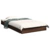 vidaXL Cadre de lit sans matelas ch&ecirc;ne marron 90x190cm bois ing&eacute;nierie