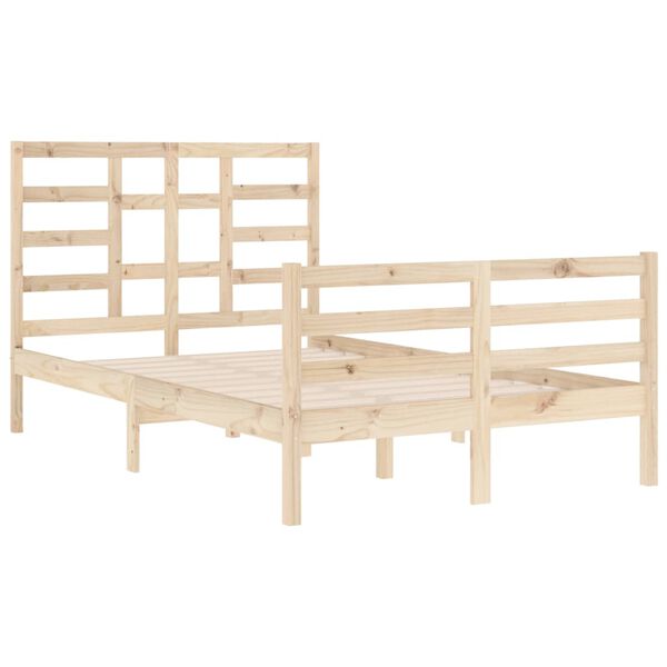 vidaXL Cadre de lit sans matelas bois massif 120x200 cm
