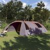 vidaXL Tente Tunnel 6-Persoons Gris et orange 700 x 590 x 215 cm