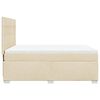 vidaXL Sommier &agrave; lattes de lit avec matelas Cr&egrave;me 140x200 cm Tissu