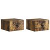 vidaXL Cabinet de chevet mural 2 pc Ch&ecirc;ne fum&eacute; 33 x 34,5 x 20 cm