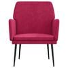 vidaXL Fauteuil Rouge bordeaux 62x79x79 cm Velours