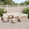 vidaXL Ensemble de canapé de jardin 12 pcs Beige polyrotin