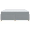 vidaXL Cadre de lit avec matelas Gris clair 180 x 200 cm tissu