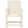 vidaXL Chaises de jardin lot de 2 Plastique Blanc
