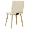 vidaXL Chaises &agrave; manger lot de 4 cr&egrave;me tissu