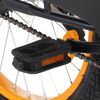 vidaXL V&eacute;lo d'enfant avec porte-bagages avant 18 pouces Noir et orange