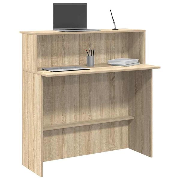 vidaXL Bureau de r&eacute;ception Ch&ecirc;ne Sonoma 100x50x103,5 cm Bois d'ing&eacute;nierie