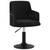 vidaXL Chaise pivotante de salle &agrave; manger Noir Velours