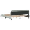 vidaXL Cadre de lit Dover gris clair 180x200 cm velours