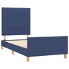 vidaXL Cadre de lit sans matelas bleu 90x190 cm tissu