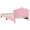 vidaXL Cadre de lit pour enfants avec t&ecirc;te de lit Rose 80 x 200 cm PU