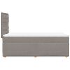 vidaXL Sommier &agrave; lattes de lit avec matelas Taupe 100x200 cm Tissu