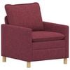 vidaXL Canap&eacute; Bordeaux 76 x 81 x 87,5 cm Tissu