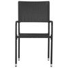 vidaXL Ensemble &agrave; manger de jardin 7 pcs R&eacute;sine tress&eacute;e Noir