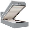 vidaXL Lit ottoman avec matelas gris clair 100x200 cm tissu