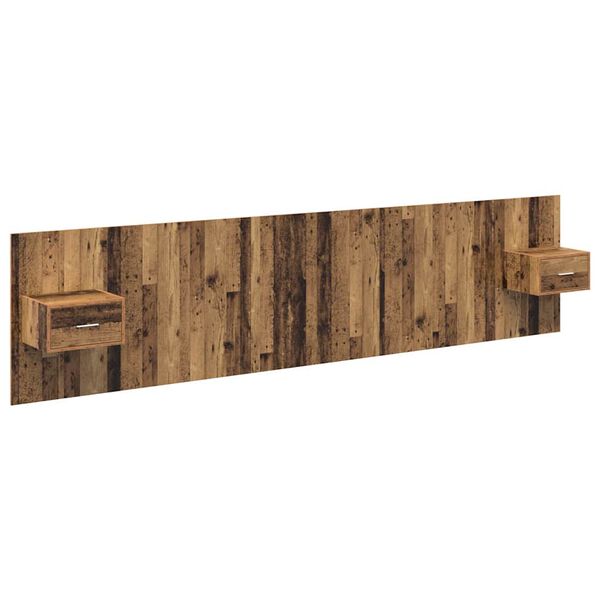 vidaXL T&ecirc;te de lit avec armoire 3 pcs Bois Ancien Bois d'ing&eacute;nierie