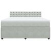 vidaXL Sommier &agrave; lattes de lit et matelas Gris clair 180x200cm Velours