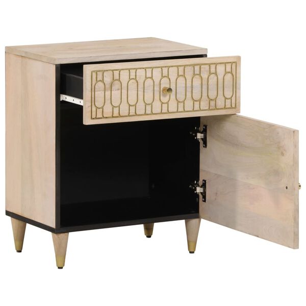 vidaXL Table de chevet 50x33x60 cm bois de manguier massif