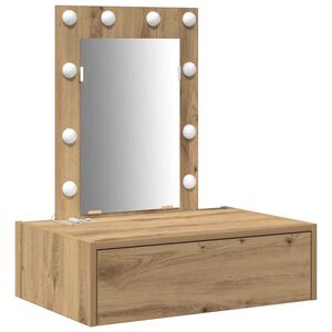 vidaXL Table de Toilette Marron 60 x 40 x 70 cm Bois d'ing&eacute;nierie