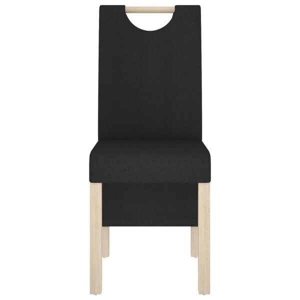 vidaXL Chaises &agrave; manger lot de 2 noir tissu