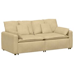 vidaXL Canap&eacute; modulable avec coussins gris-vert