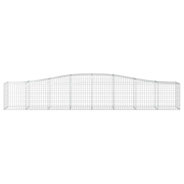 vidaXL Paniers &agrave; gabions arqu&eacute;s 20 pcs 400x50x60/80 cm Fer galvanis&eacute;