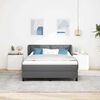 vidaXL Lit &agrave; ressorts avec matelas Gris fonc&eacute; 160 x 200 cm tissu
