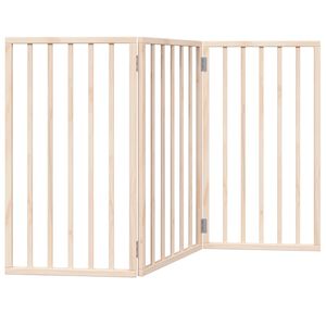vidaXL Barri&egrave;re pour chien pliable &agrave; 3 panneaux 150 cm Bois de peuplier
