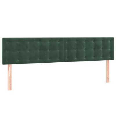 vidaXL Sommier à lattes de lit matelas et LED Vert foncé 180x200 cm